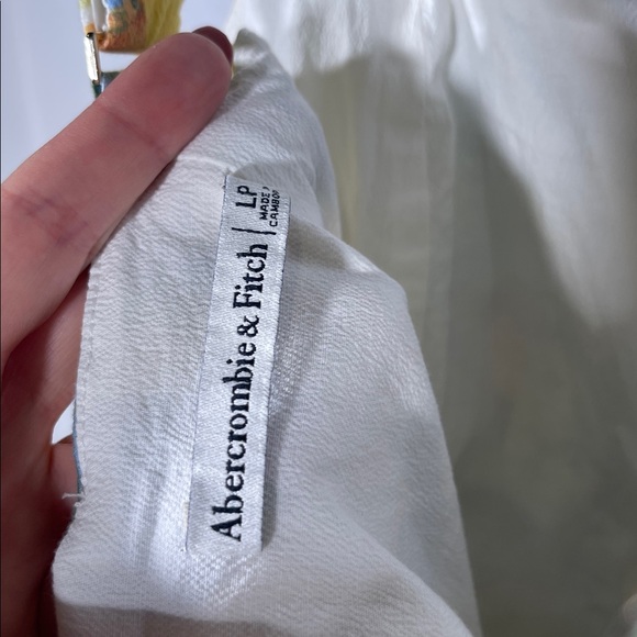 ABERCROMBIE AND FITCH WOMENS MILA STRETCH MIDI DRESS LEMONS LARGE PETITE NEW - Picture 8 of 11